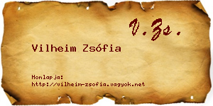 Vilheim Zsófia névjegykártya