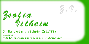 zsofia vilheim business card